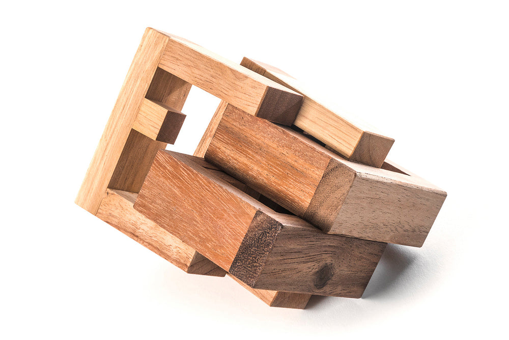 Double Lock Puzzle - Wooden Brain Teaser Puzzle (Online Order Only)