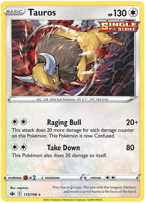 Tauros (115/198) [Sword & Shield: Chilling Reign] (Online Only)