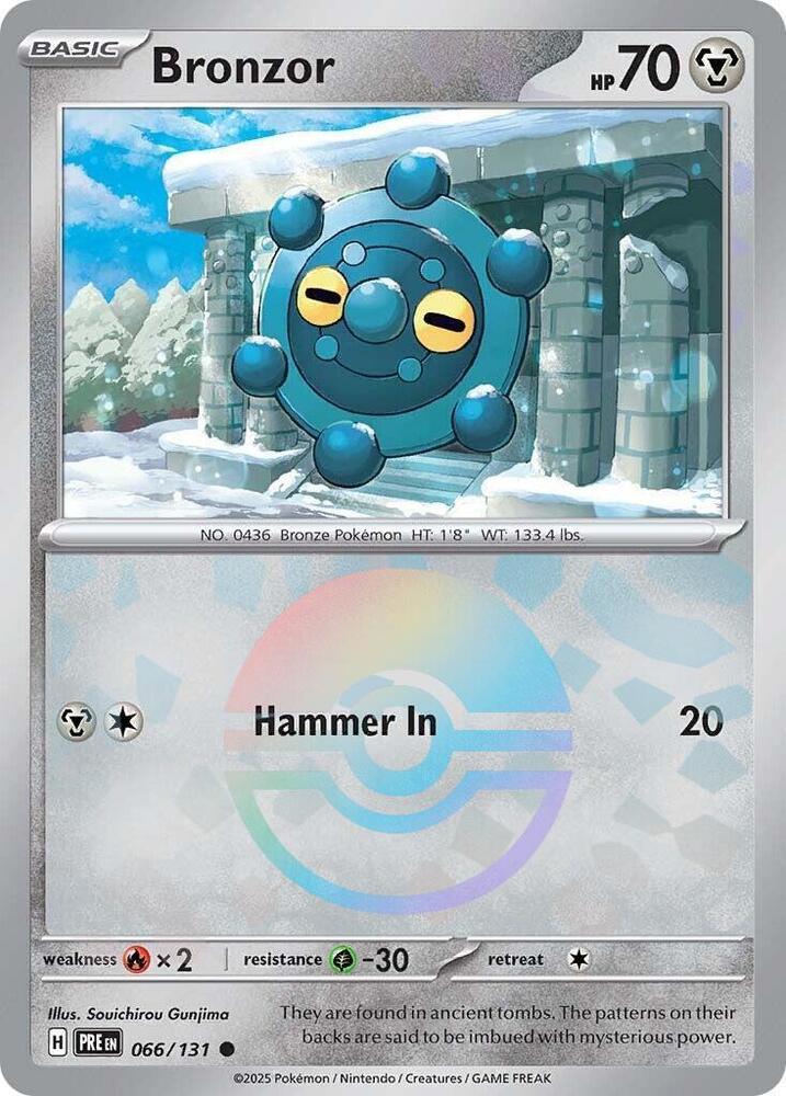 Bronzor (066/131) (Poke Ball Pattern) [Scarlet & Violet: Prismatic Evolutions] (Online Only)