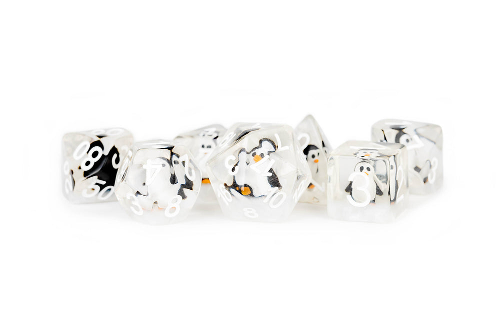 Penguin Dice Resin Polyhedral Dice Set: Perfect for DND Game (ONLINE ORDER ONLY)