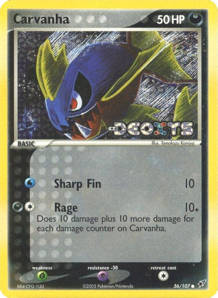 Carvanha (56/107) (Stamped) [EX: Deoxys] (Online Only)