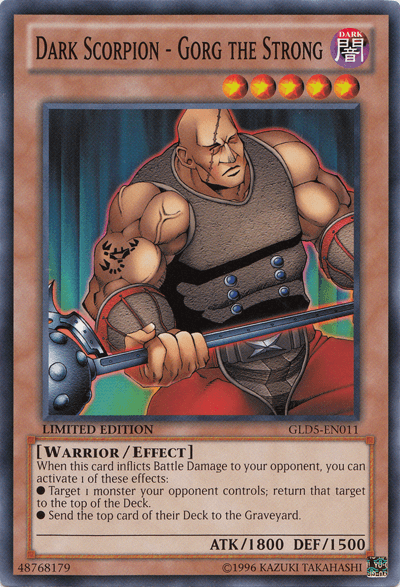 Dark Scorpion - Gorg the Strong [GLD5-EN011] Common (ONLINE ORDER ONLY)