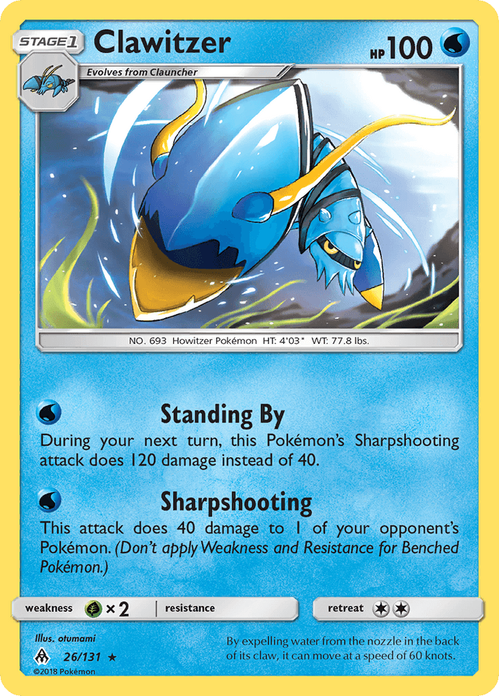 Clawitzer (26/131) [Sun & Moon: Forbidden Light] (Online Only)