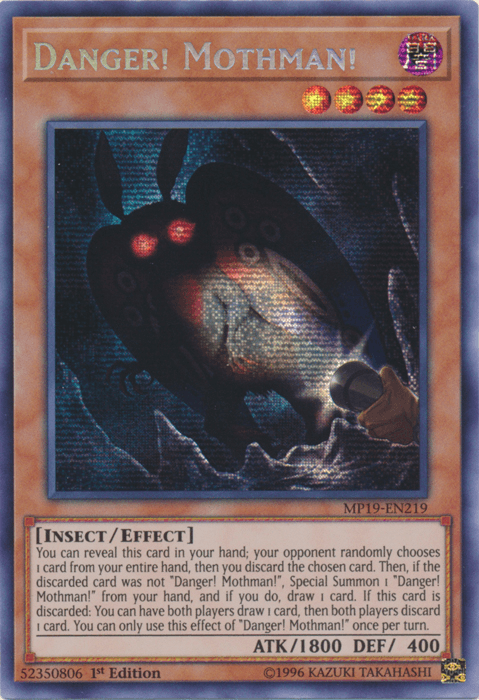 Danger! Mothman! [MP19-EN219] Prismatic Secret Rare (ONLINE ORDER ONLY)