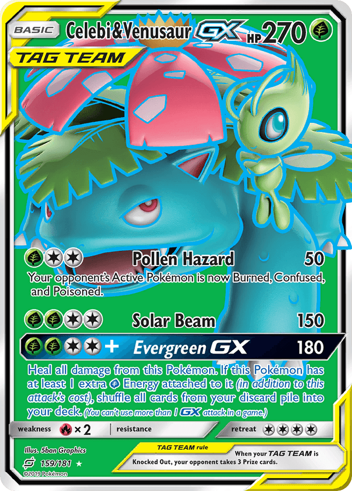 Celebi & Venusaur GX (159/181) [Sun & Moon: Team Up] (Online Only)