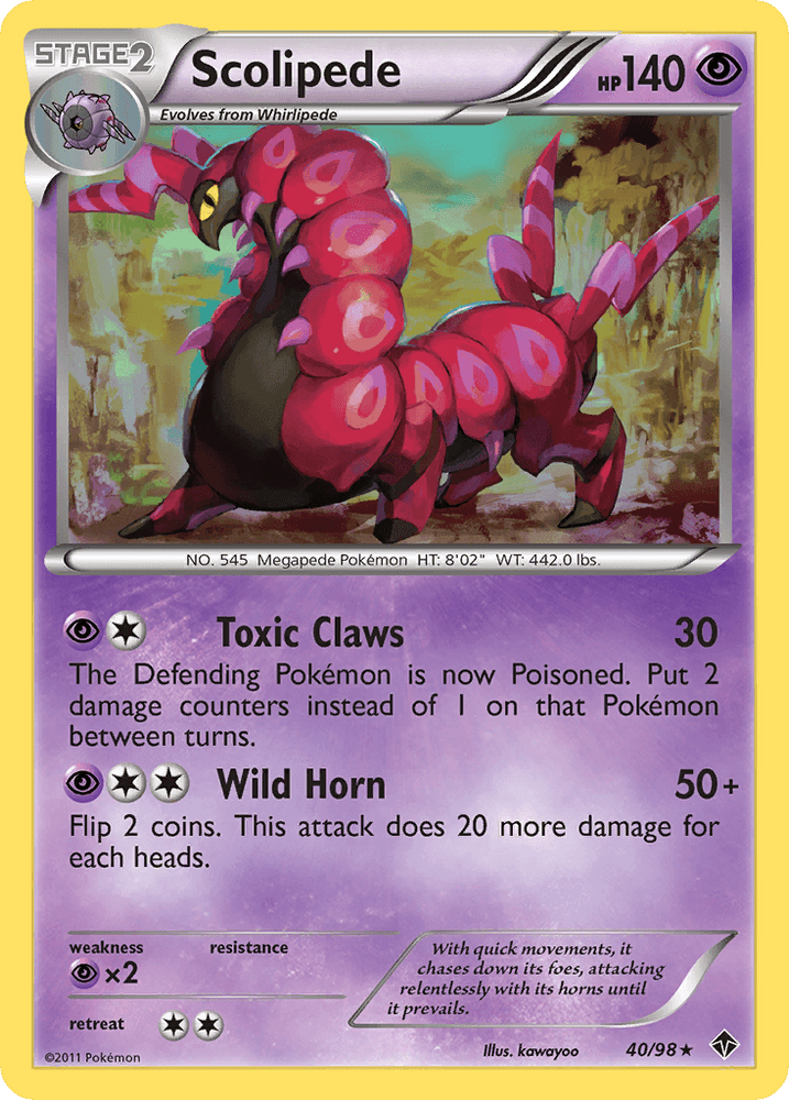 Scolipede (40/98) [Black & White: Emerging Powers] (Online Only)