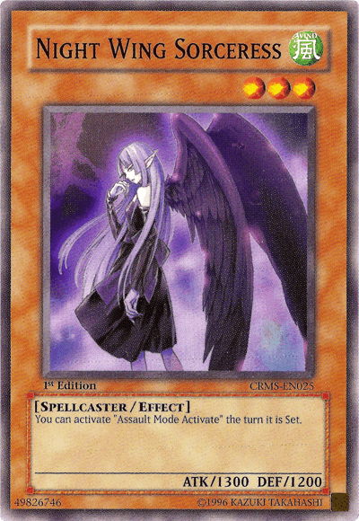 Night Wing Sorceress [CRMS-EN025] Common (ONLINE ORDER ONLY)