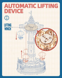 3D Wooden Parachute Tower Music Box Puzzle. (ONLINE ORDER ONLY)