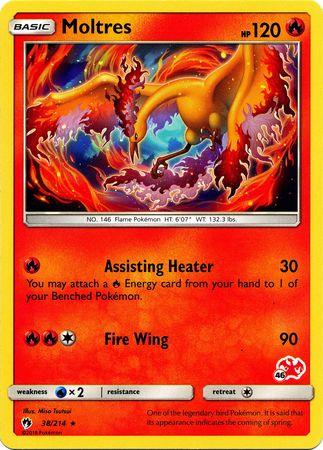 Moltres (38/214) (Charizard Stamp #46) [Battle Academy 2020] (Online Only)