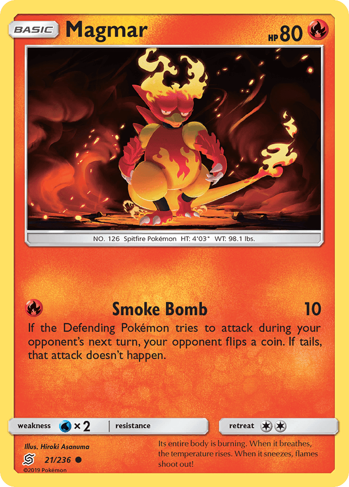 Magmar (21/236) [Sun & Moon: Unified Minds] (Online Only)