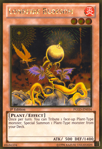 Lonefire Blossom [PGLD-EN034] Gold Rare (ONLINE ORDER ONLY)