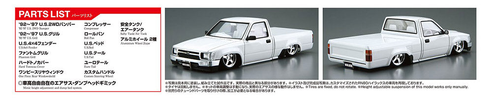1/24 RN80 HILUX CUSTOM '85 (TOYOTA) Model Kit (ONLINE ORDER ONLY)