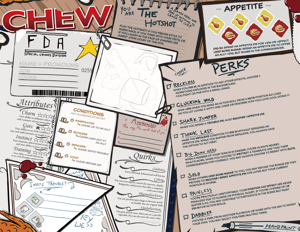 CHEW: Character Menus (RPG Supplement) (ONLINE ORDER ONLY)