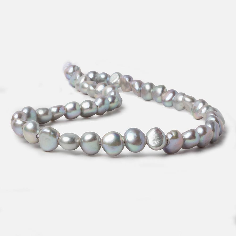 10-11mm Soft Rose' Silver 2.5mm Large Hole Baroque Freshwater Pearl 15 in. 43 pcs (ONLINE ORDER ONLY)