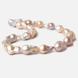 10-14mm Tri Color Ultra Baroque Freshwater Pearls 16 inch 19 pieces (ONLINE ORDER ONLY)