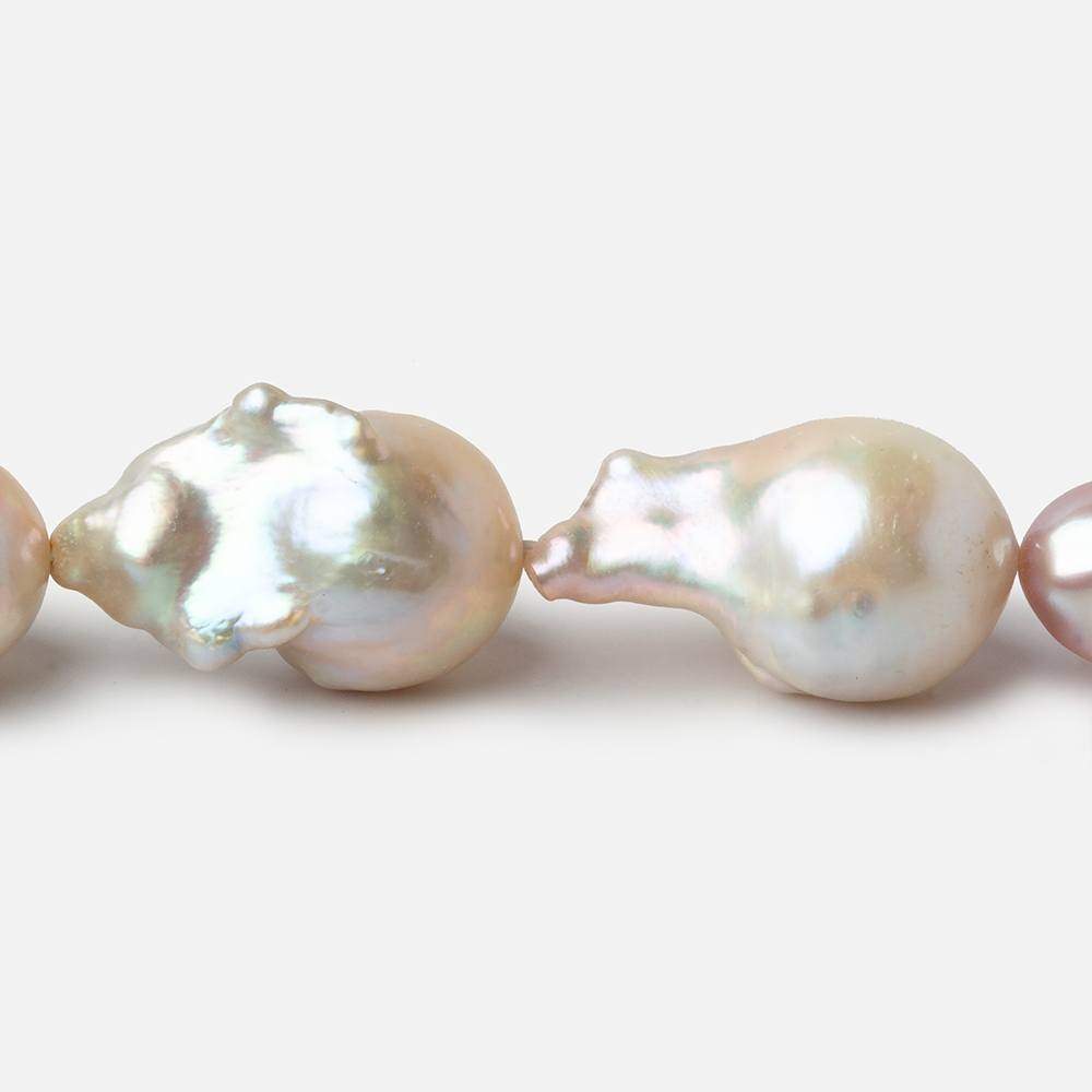 10-14mm Tri Color Ultra Baroque Freshwater Pearls 16 inch 19 pieces (ONLINE ORDER ONLY)
