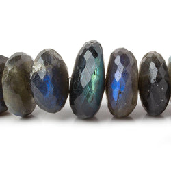 10-18mm Labradorite Faceted Rondelle Beads 16 inches 60 pieces