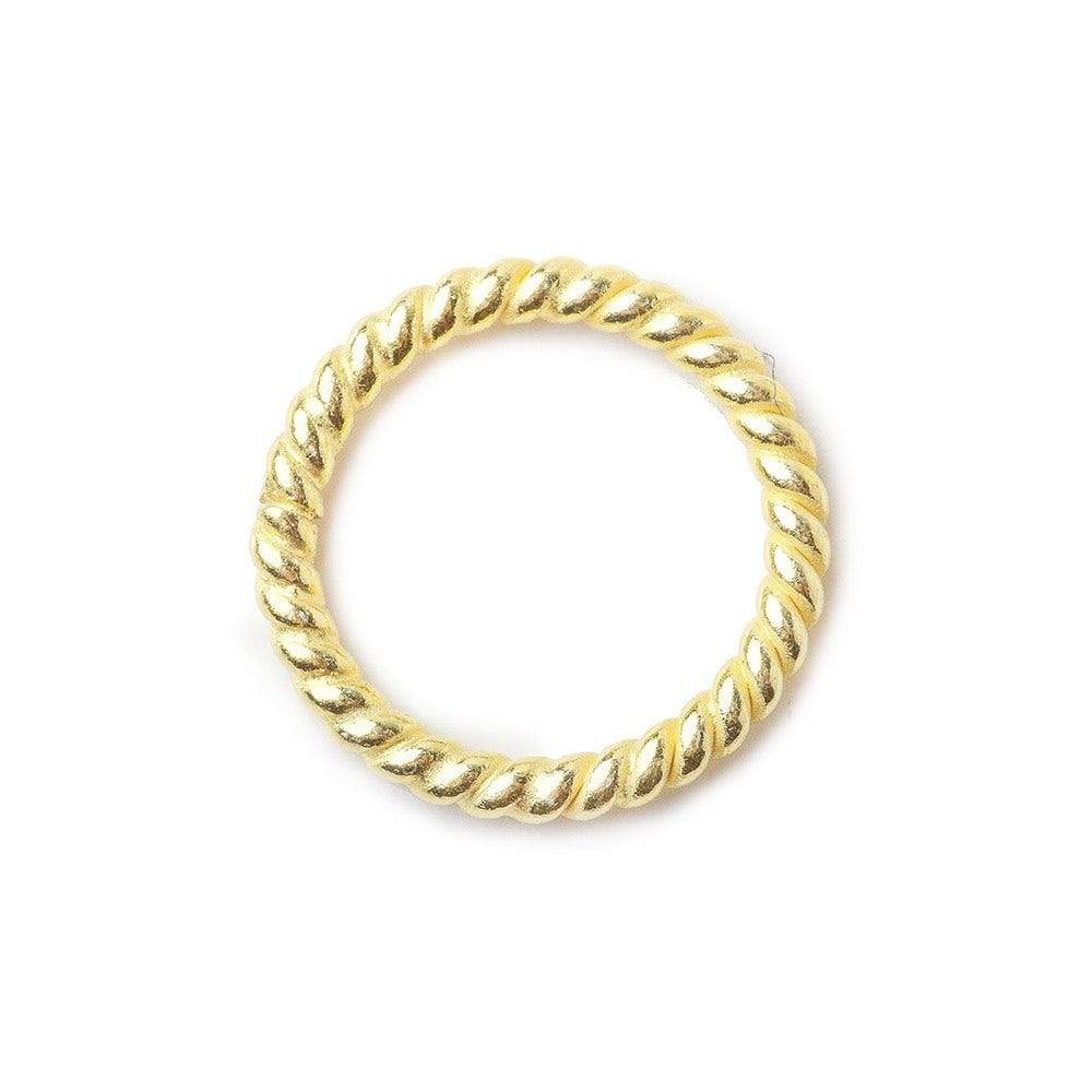 10mm Twisted Vermeil closed Jumpring 10 pcs per bag (ONLINE ORDER ONLY)