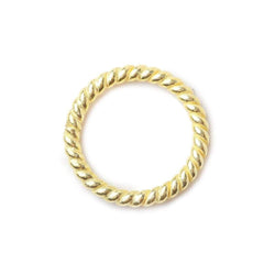 10mm Twisted Vermeil closed Jumpring 10 pcs per bag (ONLINE ORDER ONLY)