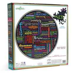 100 Great Words 500 Piece Round Jigsaw Puzzle eeBoo (ONLINE ORDER ONLY)