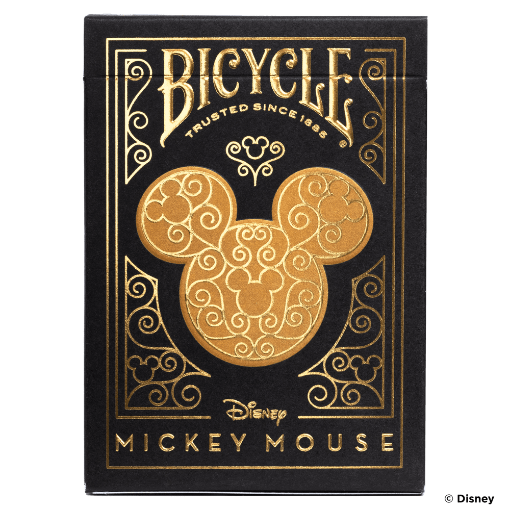Disney Mickey Mouse inspired Black and Gold Playing Cards