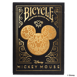 Disney Mickey Mouse inspired Black and Gold Playing Cards