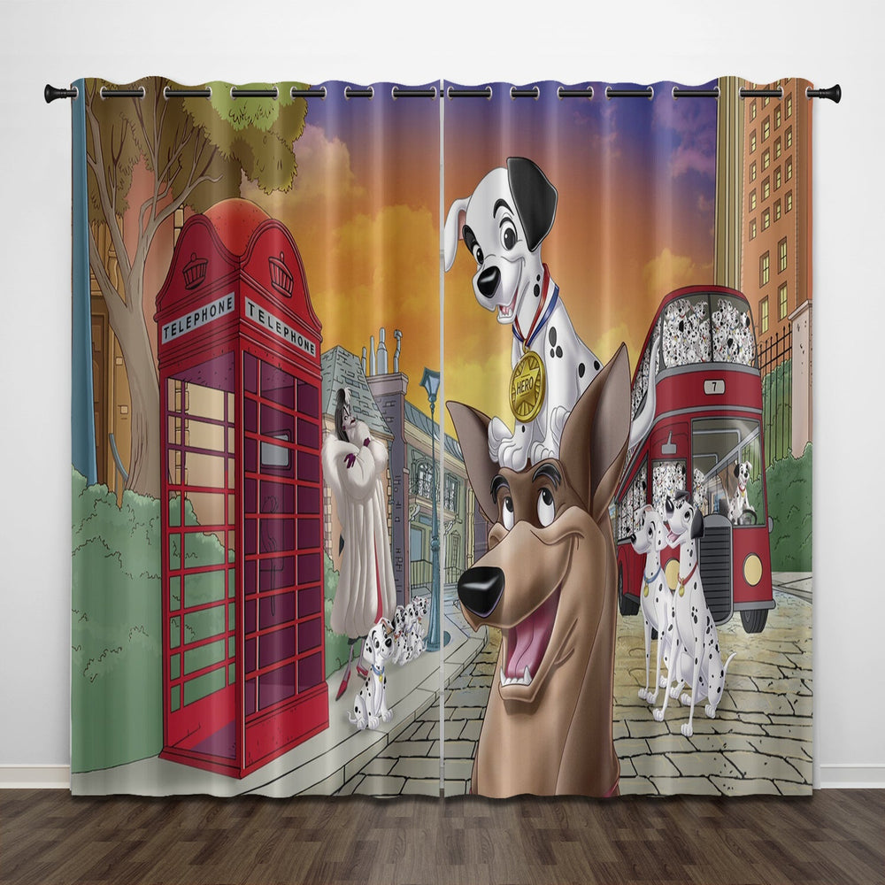 101 Dalmatians Curtains Pattern Blackout Window Drapes (Online Order Only)
