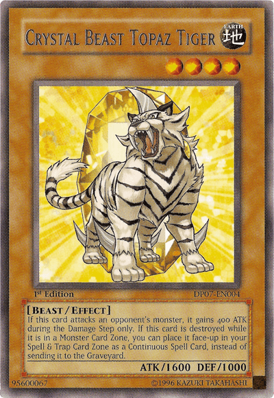 Crystal Beast Topaz Tiger [DP07-EN004] Rare (ONLINE ORDER ONLY)