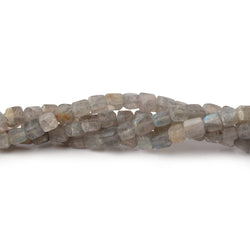 3-4mm Matte Labradorite Plain Cube Beads 7.5 inches 48 pieces (ONLINE ORDER ONLY)