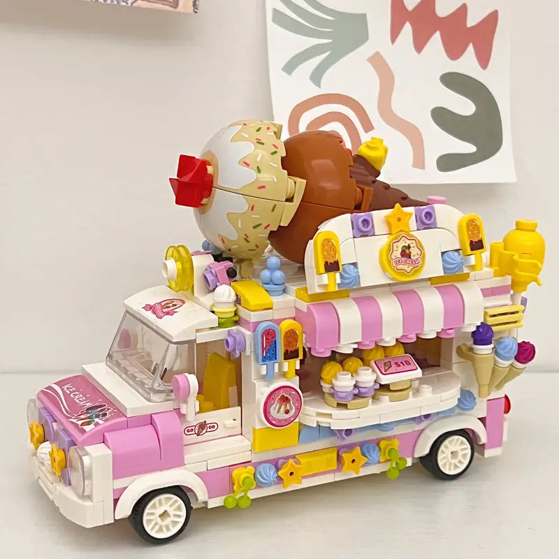Ice Cream Truck Building Block toys Minifigures Food Trucks Fun for All over 500 Pieces (ONLINE ORDER ONLY)