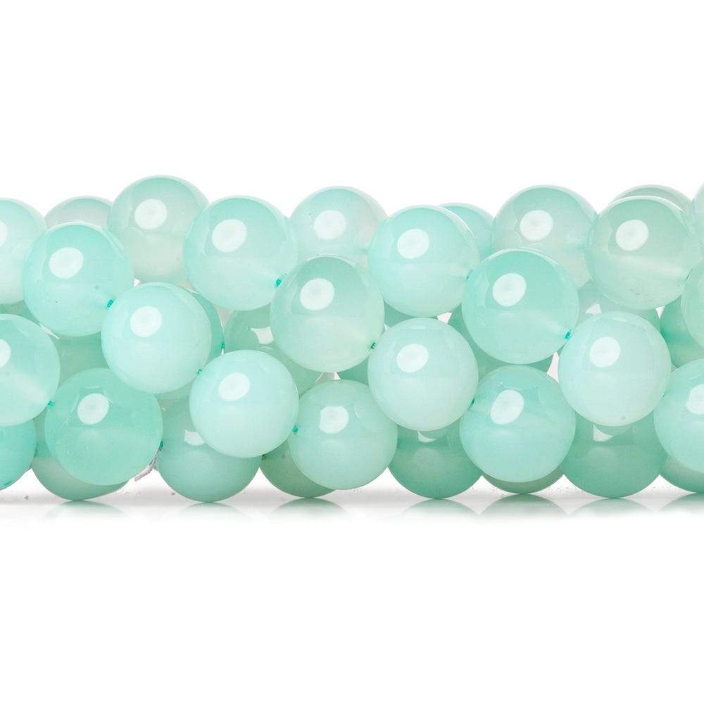 10.5-11mm Sky Blue Chalcedony Plain Rounds 12.5 inch 30 beads (ONLINE ORDER ONLY)