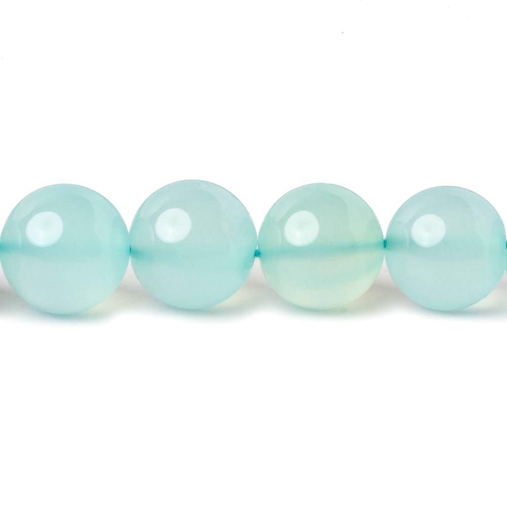 10.5-11mm Sky Blue Chalcedony Plain Rounds 12.5 inch 30 beads (ONLINE ORDER ONLY)
