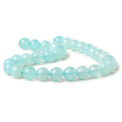 10.5-11mm Sky Blue Chalcedony Plain Rounds 12.5 inch 30 beads (ONLINE ORDER ONLY)