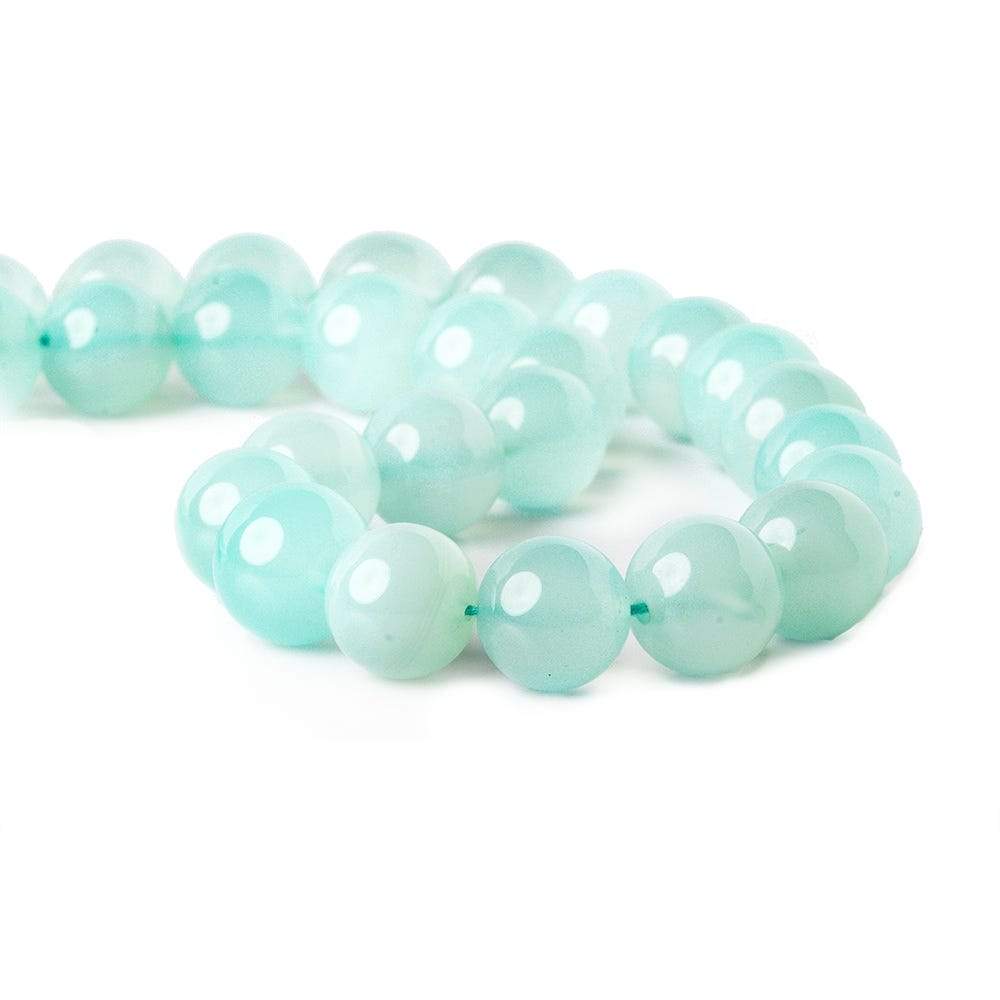 10.5-11mm Sky Blue Chalcedony Plain Rounds 12.5 inch 30 beads (ONLINE ORDER ONLY)