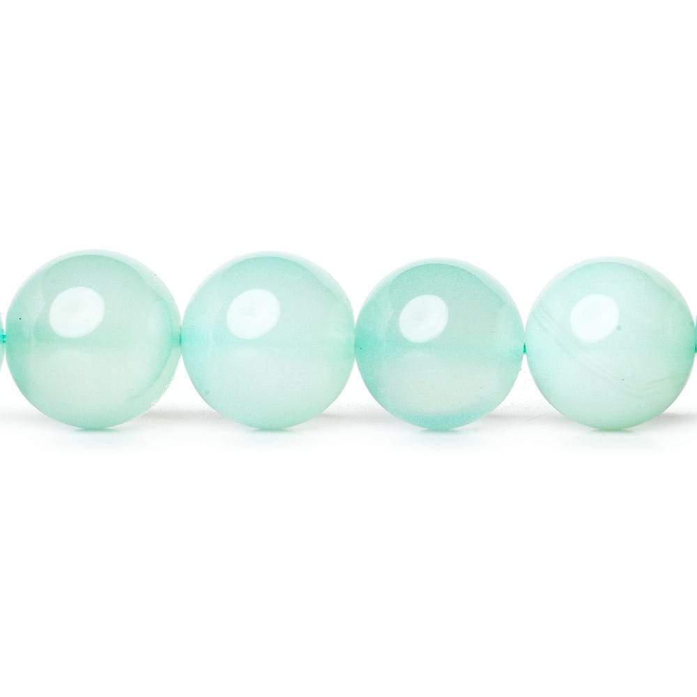 10.5-11mm Sky Blue Chalcedony Plain Rounds 12.5 inch 30 beads (ONLINE ORDER ONLY)