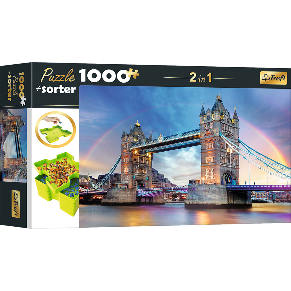 Trefl Red 1000 Piece Puzzle & Sorter - Rainbow over Tower Bridge (ONLINE ORDER ONLY)