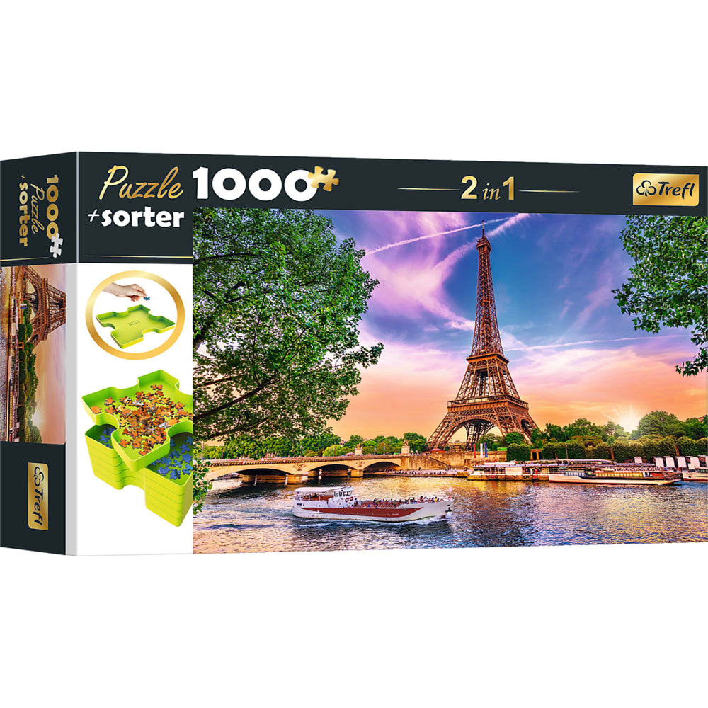 Trefl Red 1000 Piece Puzzle & Sorter - Sunset over Paris (ONLINE ORDER ONLY)