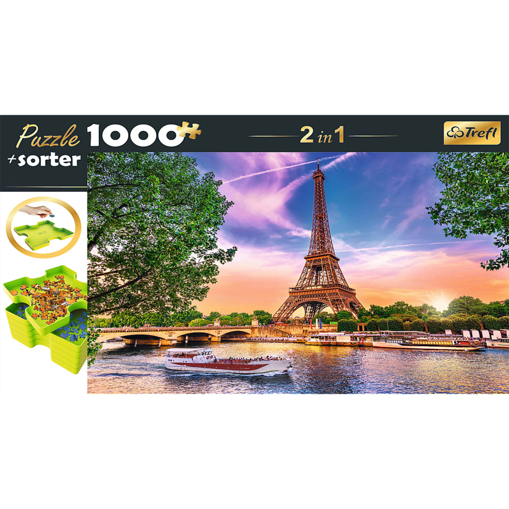Trefl Red 1000 Piece Puzzle & Sorter - Sunset over Paris (ONLINE ORDER ONLY)
