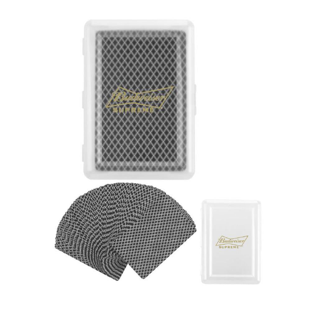 Budweiser Supreme Playing Cards w/Plastic Case Poker Cards Black (Online Only)