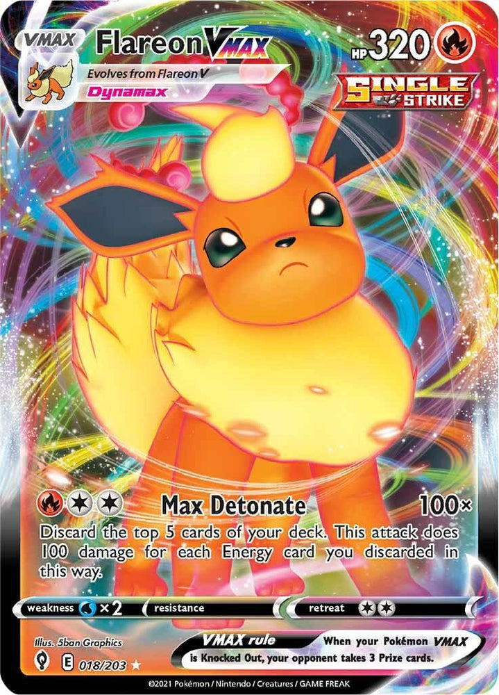 Flareon VMAX (018/203) [Sword & Shield: Evolving Skies] (Online Only)