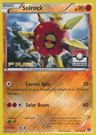 Solrock (64/146) (1st Place League Challenge Promo) [XY: Base Set] (Online Only)