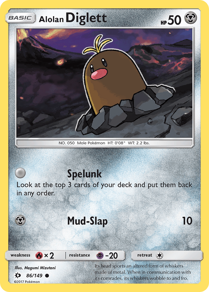 Alolan Diglett (86/149) [Sun & Moon: Base Set] (Online Only)