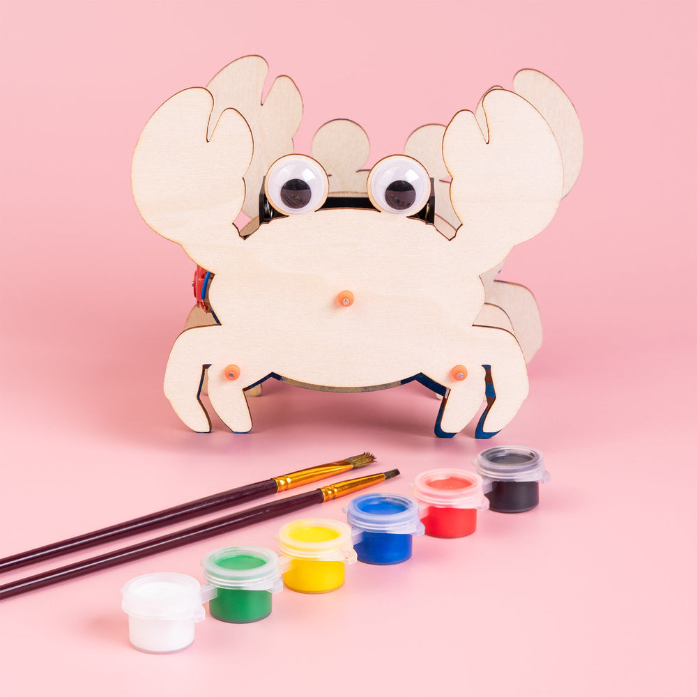 Sound-Activated Walking Crab STEM Kit – Build, Paint & Watch It Walk (ONLINE ORDER ONLY)