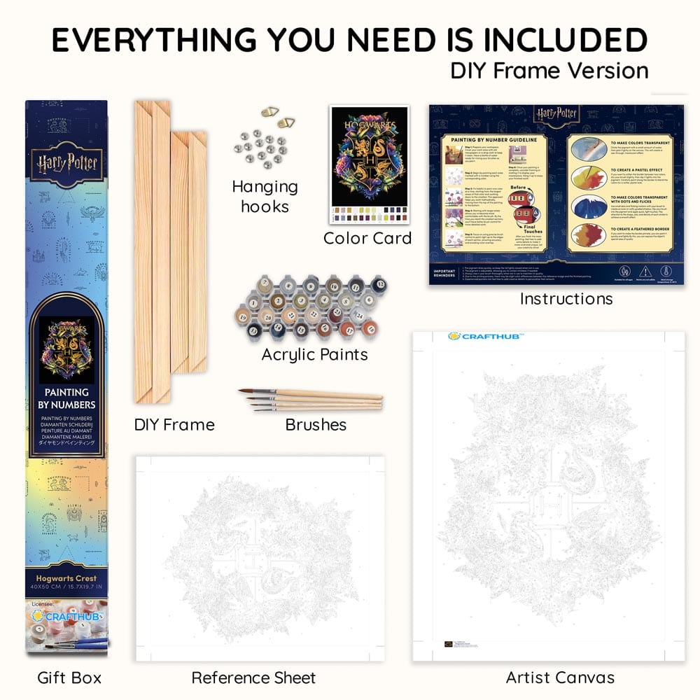 Hogwarts Crest - Paint By Numbers Kit (ONLINE ORDER ONLY)