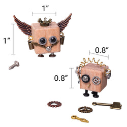 DIY Timberbot Kit – Build 2 Wooden Robots, Make Keychains & Necklaces (ONLINE ORDER ONLY)