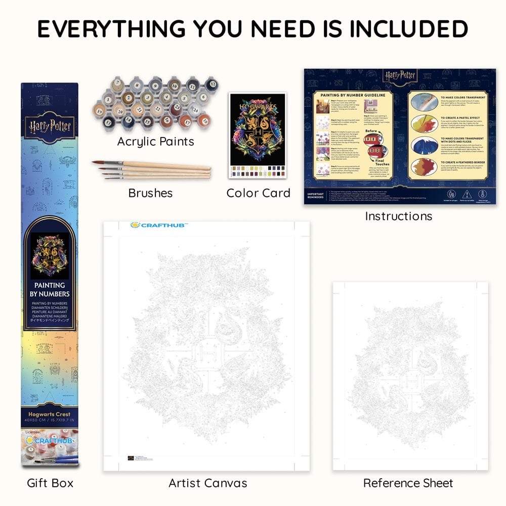 Hogwarts Crest - Paint By Numbers Kit (ONLINE ORDER ONLY)