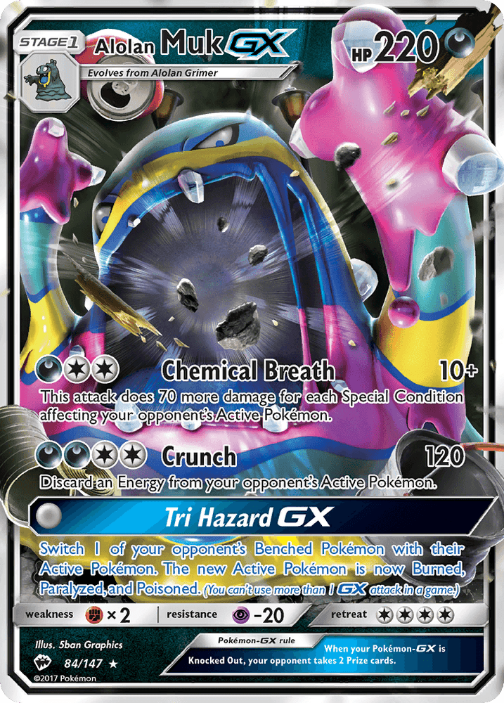 Alolan Muk GX (84/147) [Sun & Moon: Burning Shadows] (Online Only)
