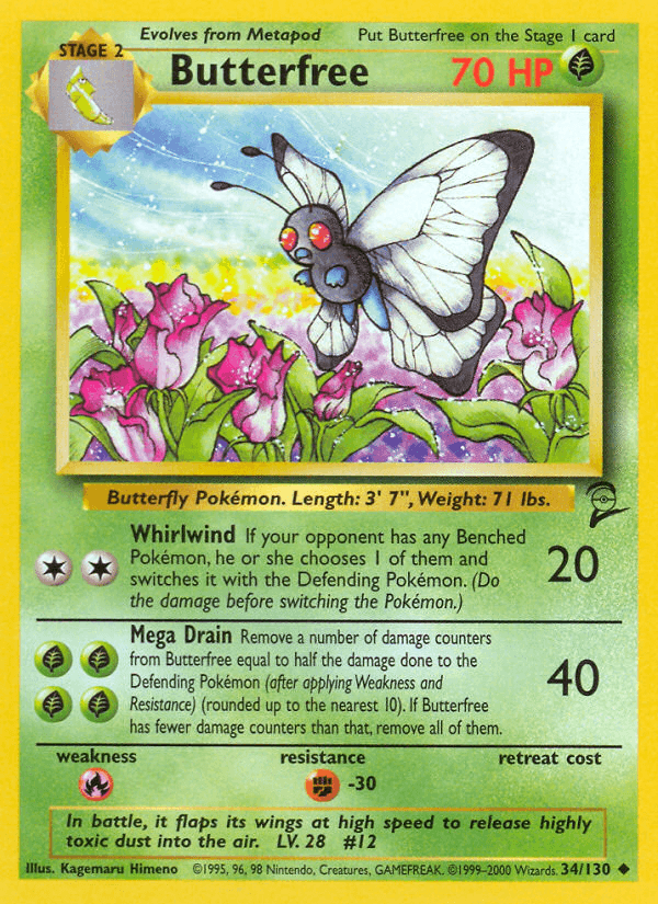 Butterfree (34/130) [Base Set 2] (Online Only)