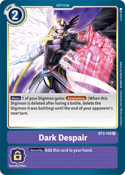 Dark Despair [BT3-108] [Release Special Booster Ver.1.5] (ONLINE ORDER ONLY)
