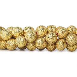 10mm 22kt Gold Plated Copper Bead Round Simple Circle 8 inch 20 pieces (ONLINE ORDER ONLY)